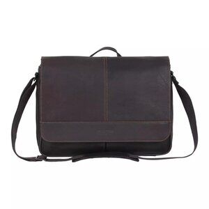 Kenneth Cole Reaction Columbian Leather Briefcase / Messenger Bag NWOT
